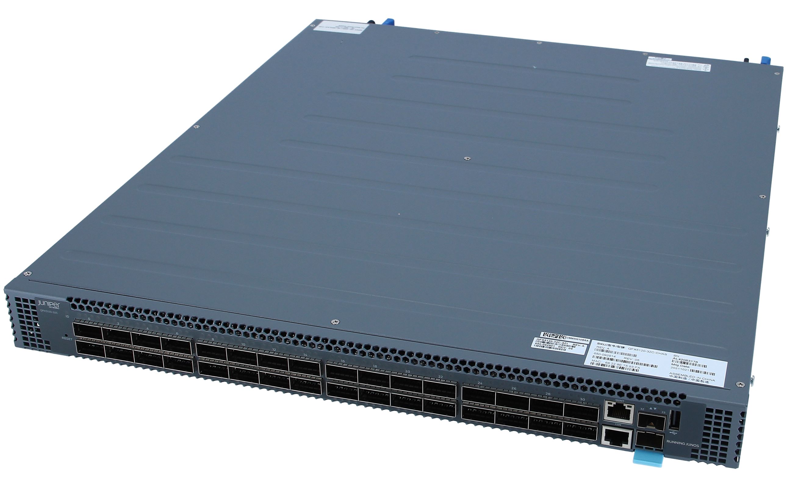 Коммутатор Juniper QFX5120-32C, 32x100GbE, 1 U, AC airflow out ( QFX5120-32C-AFO) (2)